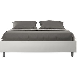 ITYhome Sommier Cama Doble Contenedor 160x190 Azelia M Color: Blanco - Versi&oacute;n: Con Caja De Almacenaje