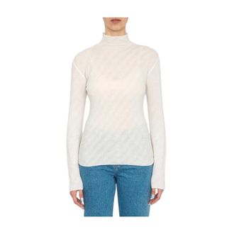 Emporio Armani Turtlenecks, female, White, Size: XL Maglia