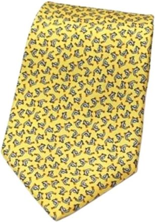 Ferragamo Pre-owned Accessories, male, Yellow, Size: ONE SIZE Pre-owned Cravat
