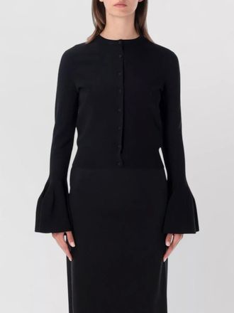 Stella McCartney compact knit bell sleeve cardigan