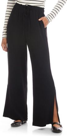 Fifteen Twenty Helen Jersey Drawstring Wide Leg Pants in Black at Nordstrom, Size X-Small