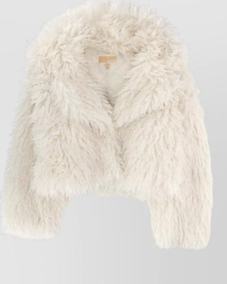 Michael Kors short faux fur coat with notched lapels
