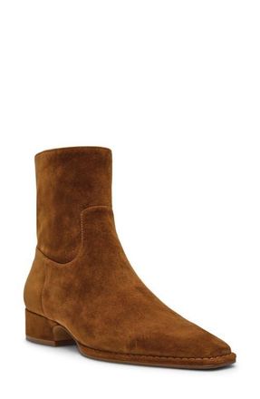 Steve Madden Define Block Heel Bootie in Chestnut Suede at Nordstrom, Size 9.5
