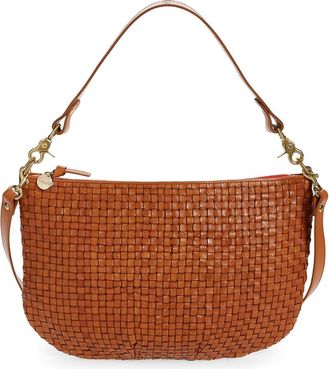 Clare Vivier Moyen Messenger Crossbody Bag in Natural Woven Checker at Nordstrom
