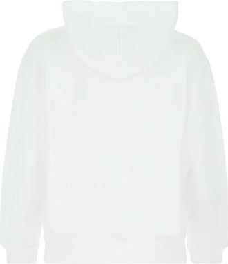 Givenchy Womens Cotton Oversize Hooded Sweatshirt White Sweater