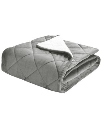 St. James Home Velvet Sherpa Foot Pocket Throw