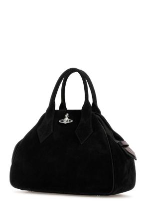 Vivienne Westwood Womens Black Suede Medium Yasmine Handbag Borse A Mano Bag