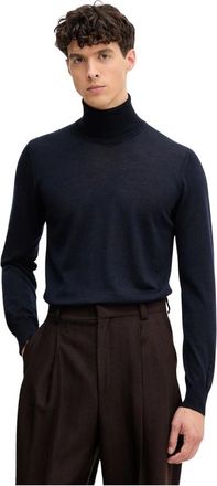 Emporio Armani Turtleneck Trui - Heren - Coltruien - Blauw - 3XL - Wol - Truien & Vesten