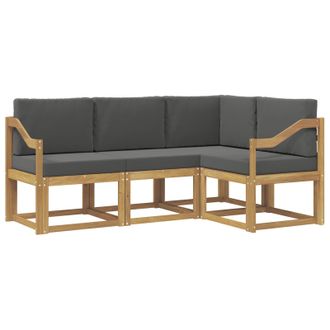 vidaXL Conjunto De Sof&aacute;s De Exterior 4 Pcs Blanco Y Antracita Vidaxl