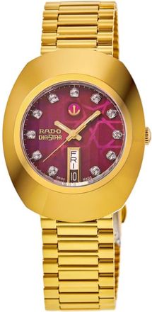 Rado Original Automatic Purple Diamond Dial PVD Stainless Steel Mens Watch R12413573