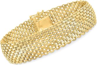 Ross-Simons Italian 14kt Yellow Gold Bismark-Link Bracelet