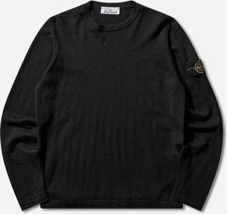 Stone Island Men s Organic Cotton With Nylon Crewneck Sweater Black
