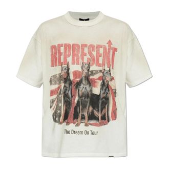 Represent T-Shirts, male, Beige, Size: XL Dream On Tour T-Shirt