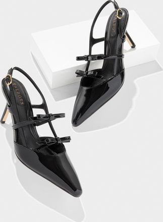 Talbots Libby Slingback Patent Leather Pumps - Black - 10 1/2 M Talbots