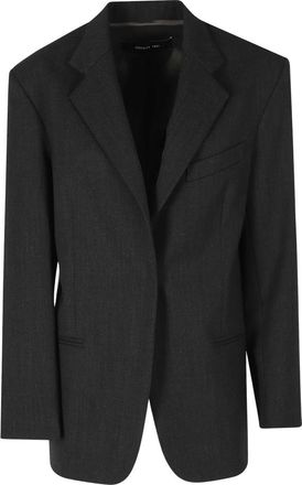 Federica Tosi Blazer Over Monopetto Frescolana - Dames - Blazers - Grijs - M - Jassen