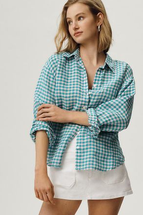 Maeve Shrunken Bennet 100% Linen Buttondown Shirt