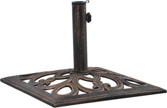 vidaXL Base De Sombrilla De Hierro Fundido Color Bronce 12 Kg 49 Cm Vidaxl