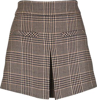 Veronica Beard Minigonna con motivo pied-de-poule - Toni neutri