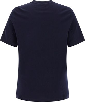 Brunello Cucinelli Logo-Embroidered T-shirt - Navy