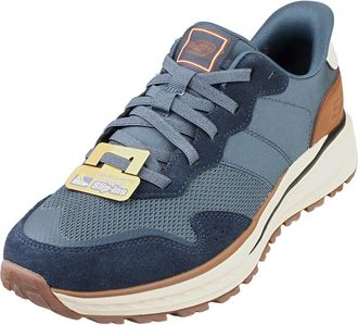 Skechers Mens Slade Ultra Mercer Sneaker, Blue Leather/Mesh, 7 UK