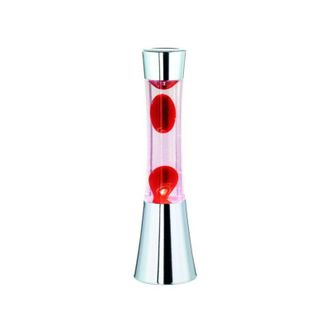 Reality Reality Leuchten - Reality R50551110 Lava Lampada Tavolo, 1xGY6.35, 35 w Alogena, Cromo/Nero/Trasparente chiaro, 41 cm
