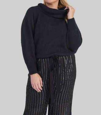 Maison Montagut Caelie Mohair Bardot Sweater - Plus In Black