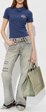 Misbhv Jeans With Flared Legs, Womens, Grey