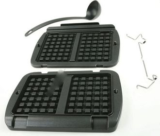 T-fal Juego De 2 Placas Para Gofres + Cuchar&oacute;n Xa723812, Xa724810 Tefal