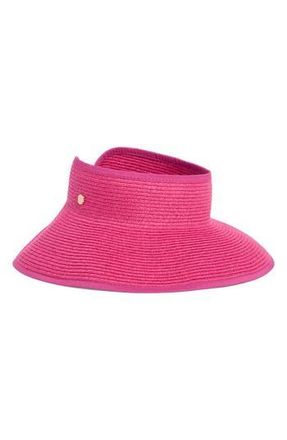 Vince Camuto Roll-Up Straw Visor in Fuchsia at Nordstrom Rack