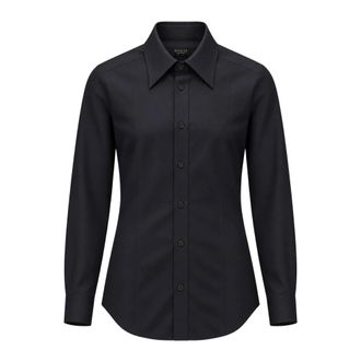 Gucci Camisa de Popel&iacute;n de Seda - Blouses & Shirts - Mujer - Negro - L