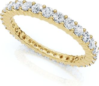 Pompeii3 1 Ct Diamond Eternity Lab Grown Ring in White, Yellow, Rose Gold, or Platinum