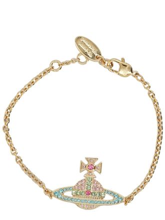 Vivienne Westwood Kika Gold-Tone Crystal Brass Bracelet