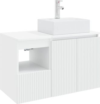 vidaXL Juego De Muebles De Ba&ntilde;o 2 Uds. Blanco Madera De Ingenier&iacute;a Vidaxl