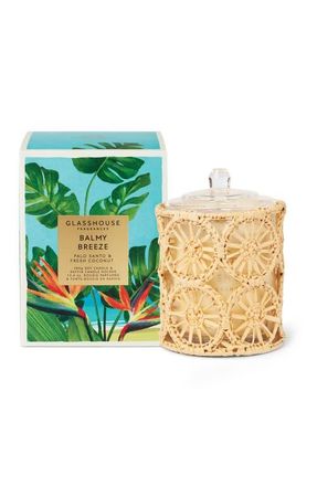 Glasshouse Fragrances Balmy Breeze Scented Candle in Clear at Nordstrom, Size 13.4 Oz