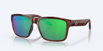 Costa Unisex Paunch Polarized Sunglasses In Tortoise Green Mirror