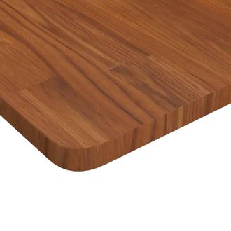 Berkfield Home Square Table Top Dark Brown 80x80x2.5cm Treated Solid Wood Oak | Size: 80x80x2.5 cm