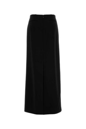 Fendi Womens Black Stretch Cady Skirt Gonne