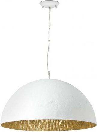 Faro Barcelona Faro Magma-q - Colgante De Techo De 3 Luces Con Domo Blanco, Dorado, E27