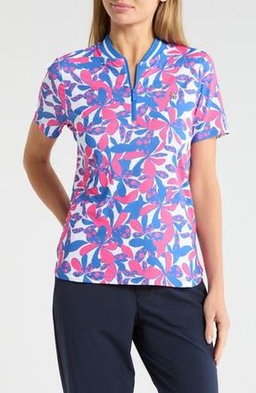 Original Penguin Floral Print Golf Knit Polo in Cheeky Pink at Nordstrom Rack, Size X-Small