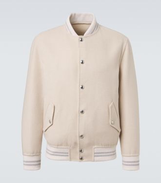 Eleventy Wool and cashmere varsity jacket