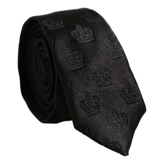 Dolce & Gabbana Verstelbare Strikdas - Heren - Accessoires - Zwart - Maat: ONE Size Zijde