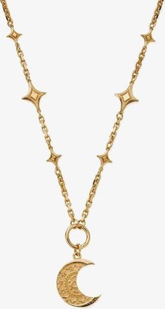 Chlobo Gold Plated Moon Mandala Necklace GN3387