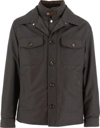 Moorer Kasjmier Wolmix Casual Jas - Heren - Zomerjassen - Bruin - 2XL - Wol - Jassen