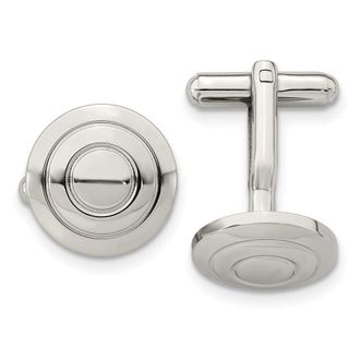 Diamond2Deal Stainless Steel Polished Cufflinks