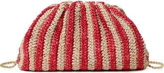 Loeffler Randall Bailey Crochet Clutch in Red/Natural at Nordstrom