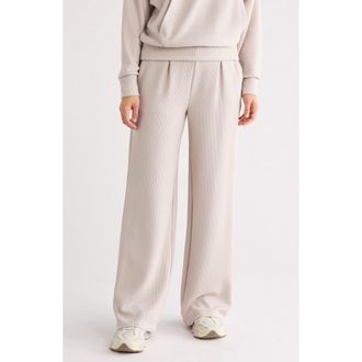 90 Degree by Reflex Ribbed Scuba Wide Leg Pants in Shadow Rock at Nordstrom Rack, Size X-Large