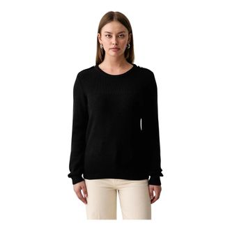Liu Jo Jersey de punto con cuello redondo - Knitwear - Mujer - Negro - XS