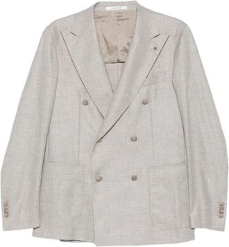 Tagliatore Dubbelrijige Blazer - Heren - Blazers - Grijs - M - Jassen