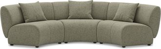 Castlery Auburn Armless Curve Sofa Customized, Performance Classic Twill Moss, Spill Resistant, Modular for Sofas
