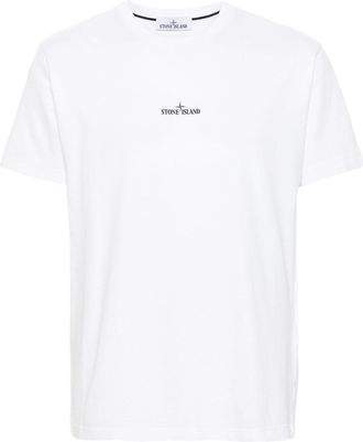 Stone Island logo-print cotton T-shirt - men - Cotton - XXXL - White
